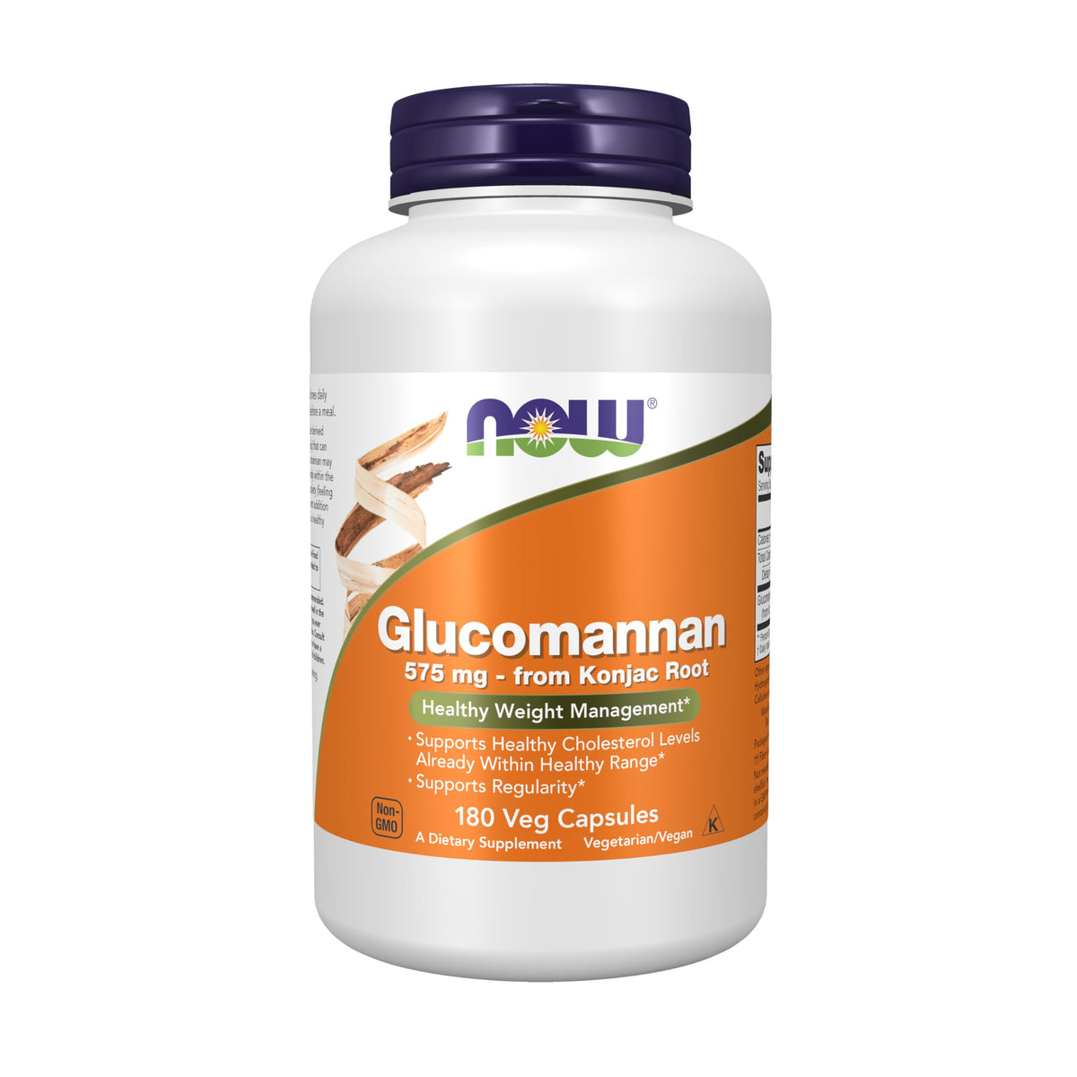 NOW Foods glucomanano, botella de cápsulas, posibilidad de apoyo a la saciedad