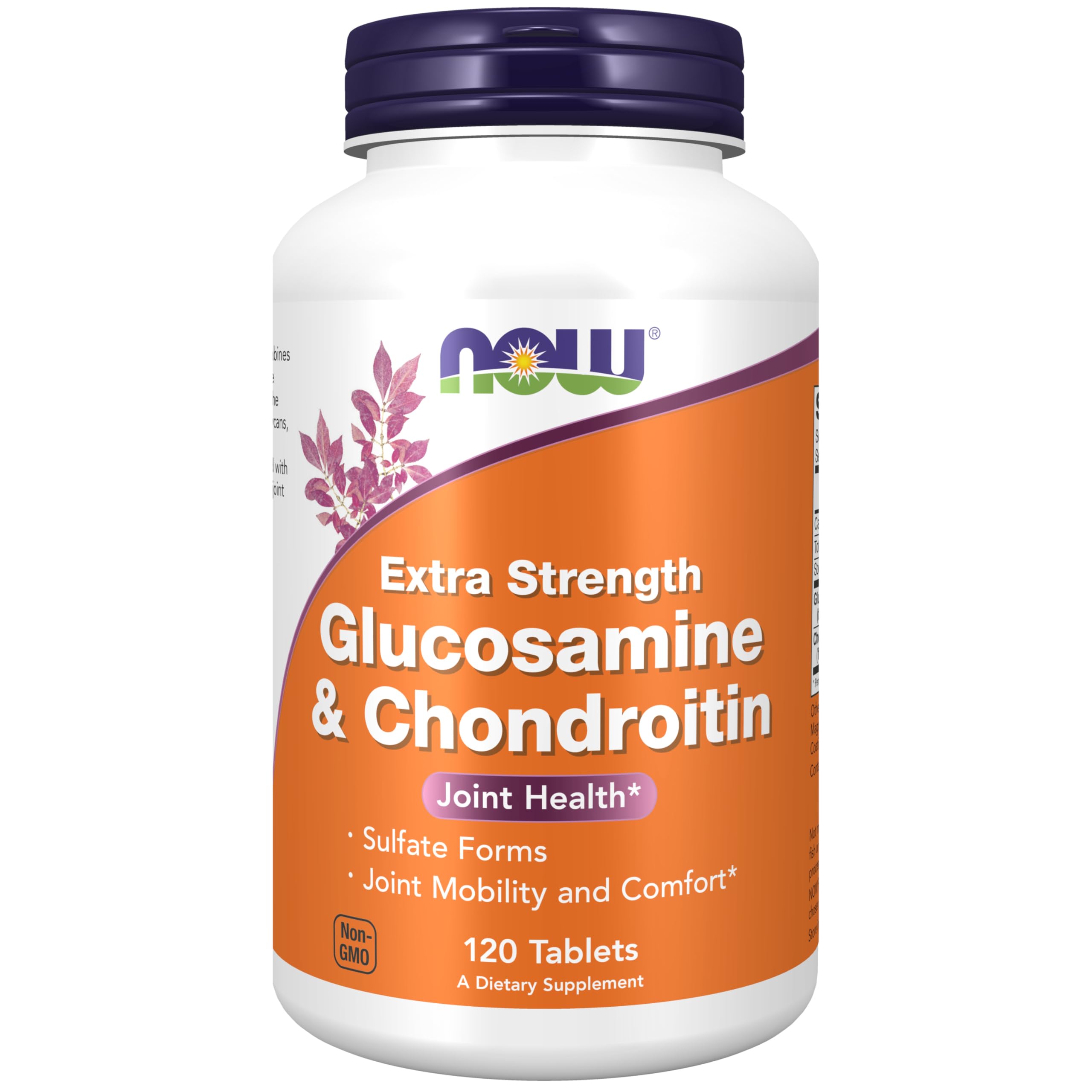 NOW Foods glucosamina y condroitina extra fuerza en tabletas para movilidad articular