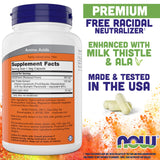 NOW Foods Glutatión 500 mg: frasco de cápsulas veganas fáciles de tomar
