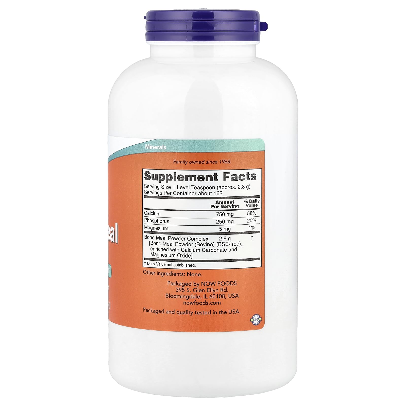 NOW Foods harina de hueso en polvo, envase de 1 lb para la despensa diaria
