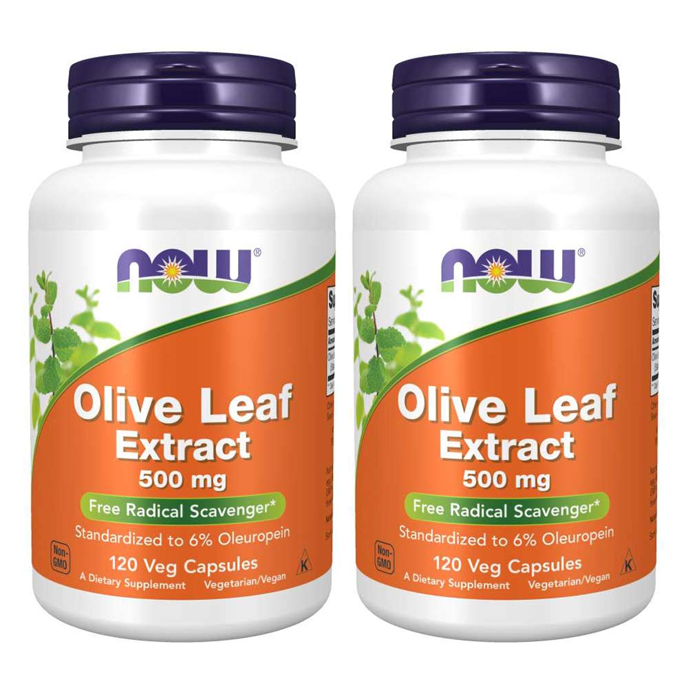 NOW Foods Extracto de Hoja de Olivo: cápsulas de 500 mg con oleuropeína al 6%.
