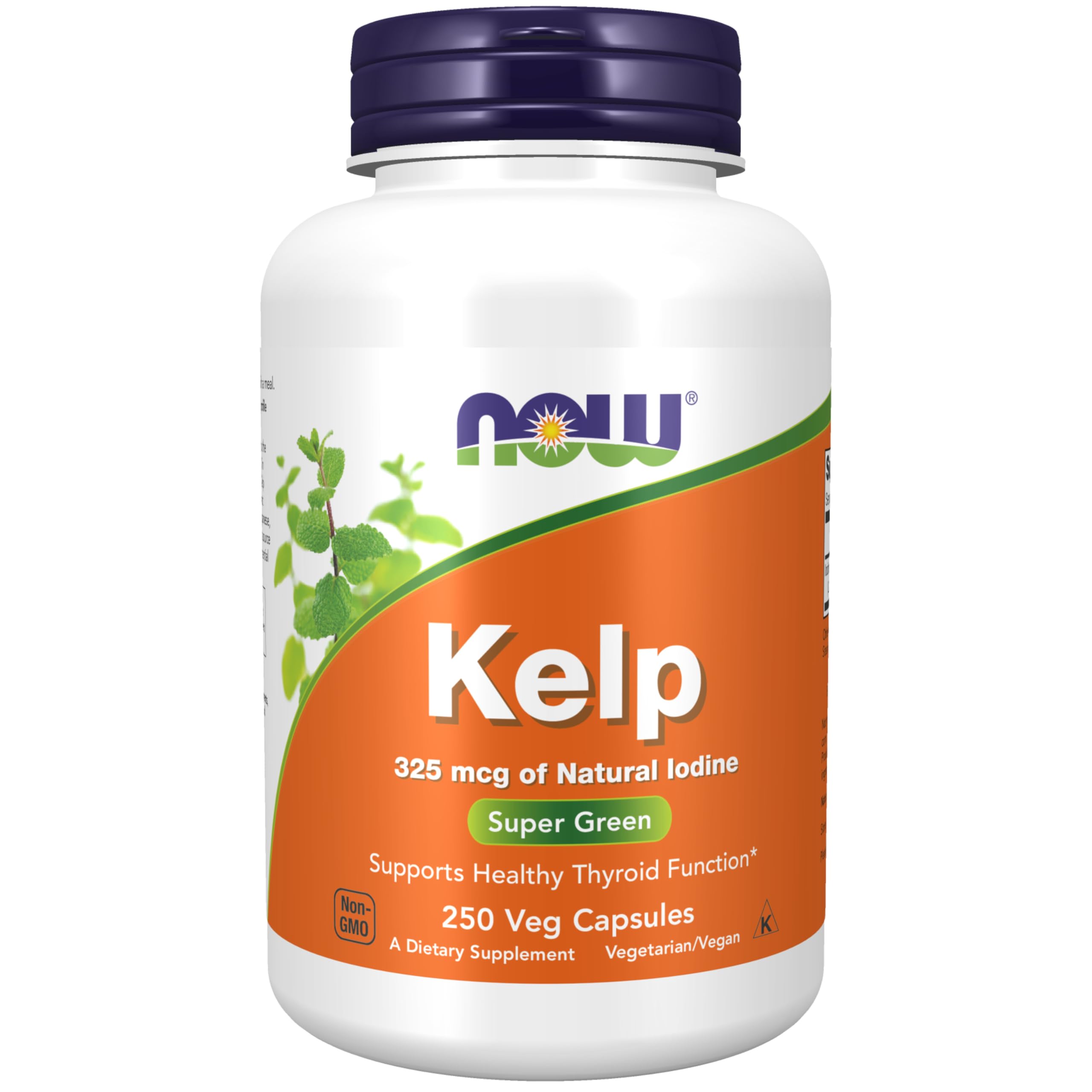 NOW Foods Kelp cápsulas con 325 mcg de yodo natural para incorporar en la dieta diaria