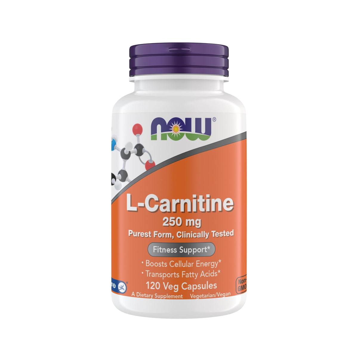 NOW Foods L-Carnitina 250 mg, cápsulas para energía durante el entrenamiento