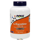 NOW Foods L-Carnitine Tartrate 1000 mg, tableta, uso diario para apoyar el metabolismo