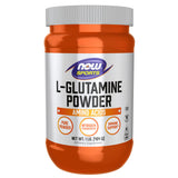 NOW Foods L-Glutamina Polvo transportador de nitrógeno para equilibrio metabólico.