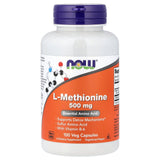 botella de NOW Foods L-metionina 500 mg para consumo diario y aminoácidos