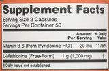 NOW Foods L-metionina 500 mg, botella con tapa, opción diaria conveniente para la rutina.