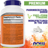 NOW Foods L-Tirosina 500 mg, cápsulas 300 unidades: fuente de aminoácido clave
