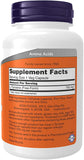 Now Foods L-Tirosina 750 mg, etiqueta-nutricional: cómodo para tus rutinas diarias.