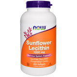 NOW Foods Lecitina de Girasol 1200 mg cápsulas suaves, emulsiona grasas para beber y comer.