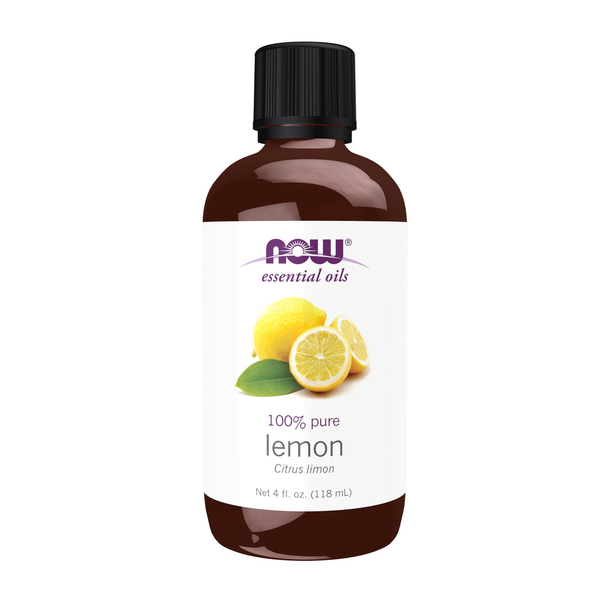 NOW Foods Lemon Oil en bote, aroma cítrico renovador para habitaciones