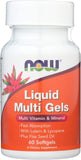 NOW Foods líquido multivitaminico en cápsulas blandas, apoyo diario de nutrientes sin gluten