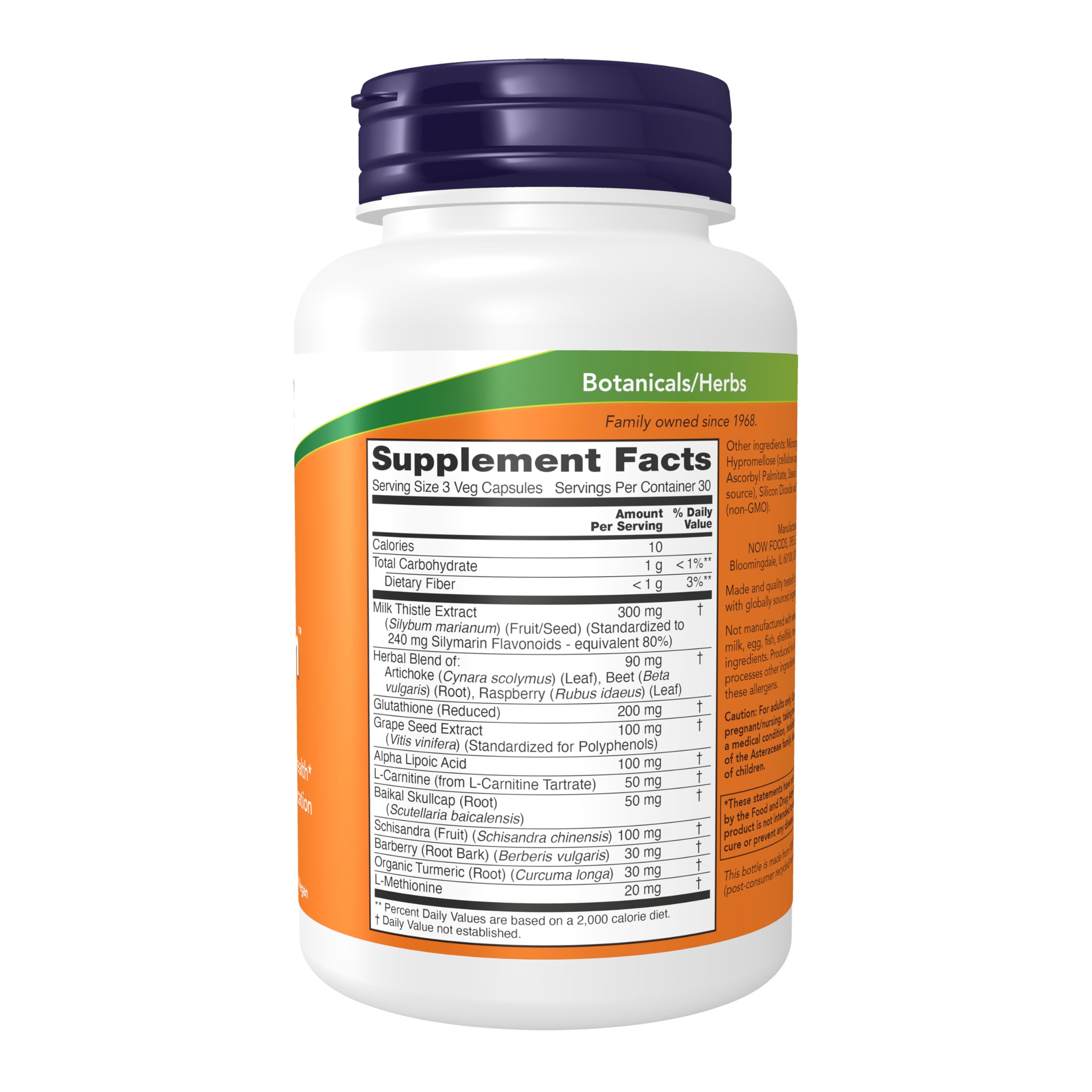 NOW Foods Liver Refresh: cápsulas veganas para uso diario con comida.
