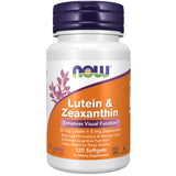 NOW Foods Luteína-Zeaxantina cápsula, primer plano, protege la visión