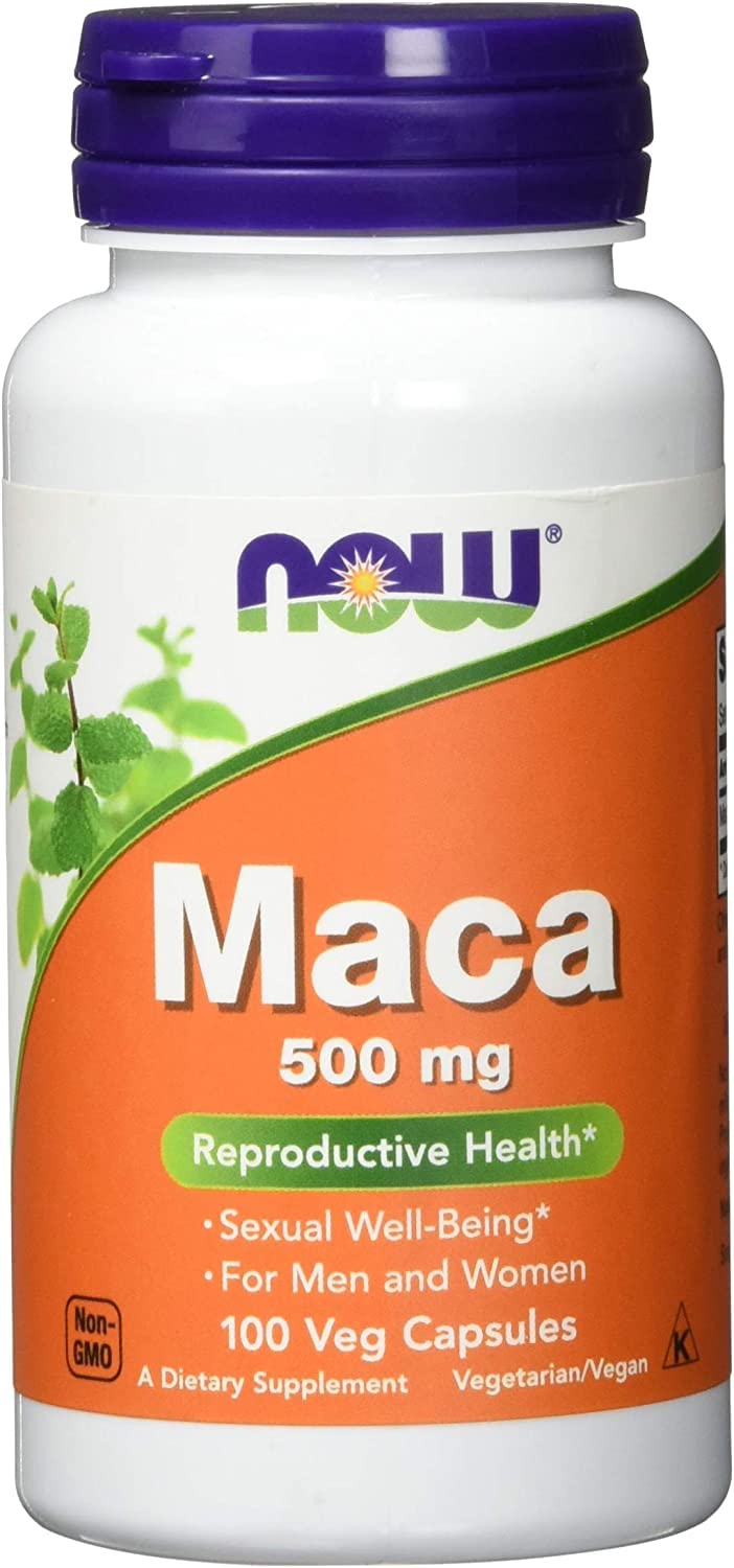 NOW Foods Maca en frasco de cápsulas para energía diaria