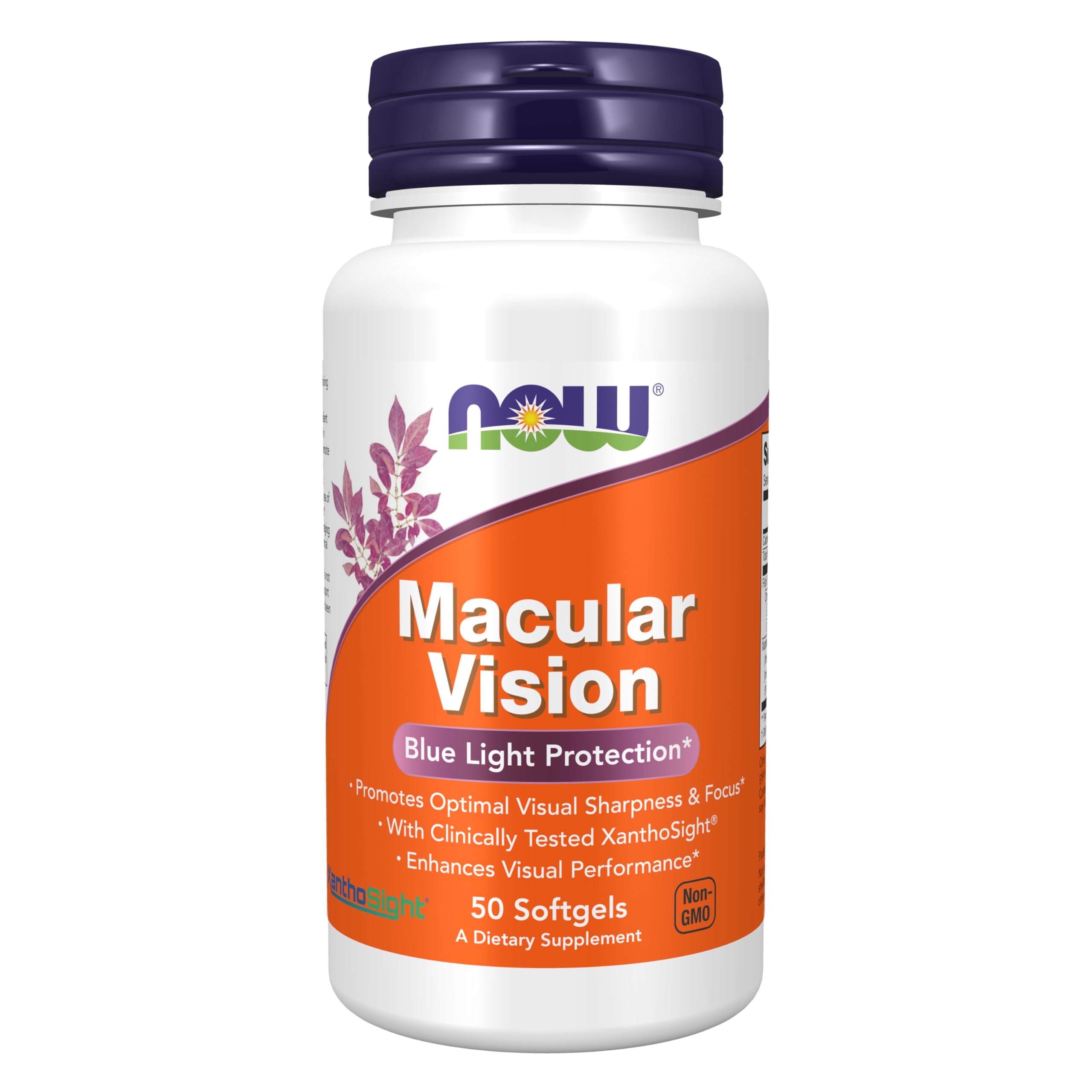 NOW Foods Macular Vision Softgel: empaque compacto para uso diario y almacenamiento seguro