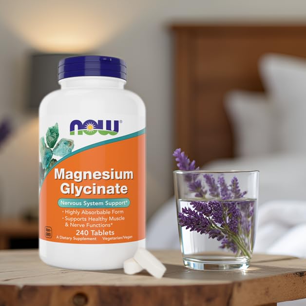NOW Foods magnesio glicinato sin alergenos