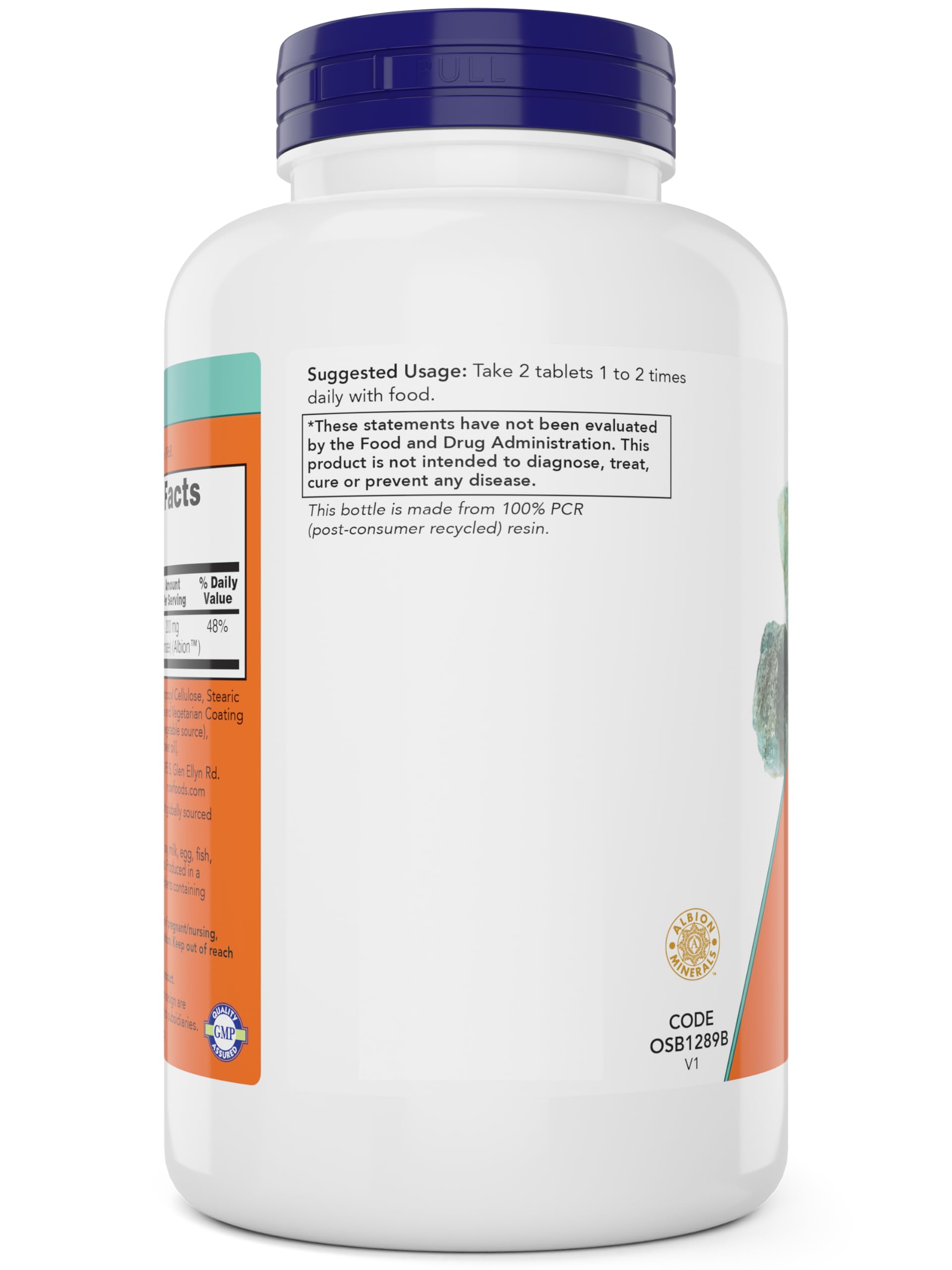 NOW Foods magnesio glicinato para uso diario
