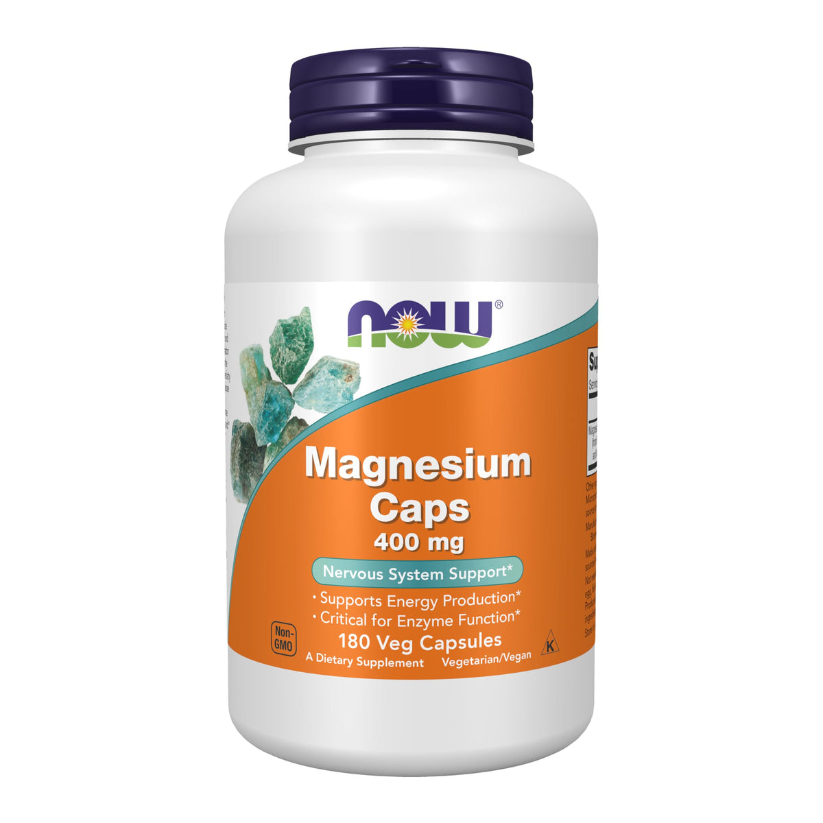 NOW Foods Magnesium 400 mg cápsulas para energía y función muscular