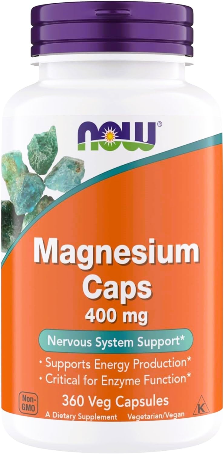 NOW Foods Magnesio 400 mg cápsulas: soporte para enzimas y sistema nervioso