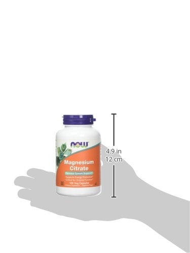 NOW Foods Magnesium Citrate Caps, doble pack destacado para ahorro y comodidad.