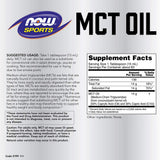 NOW Foods MCT 100% Oil, etiqueta clara facilita su uso diario.