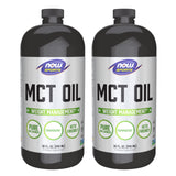 NOW Foods MCT Oil, botella derramando, energía rápida para batidos