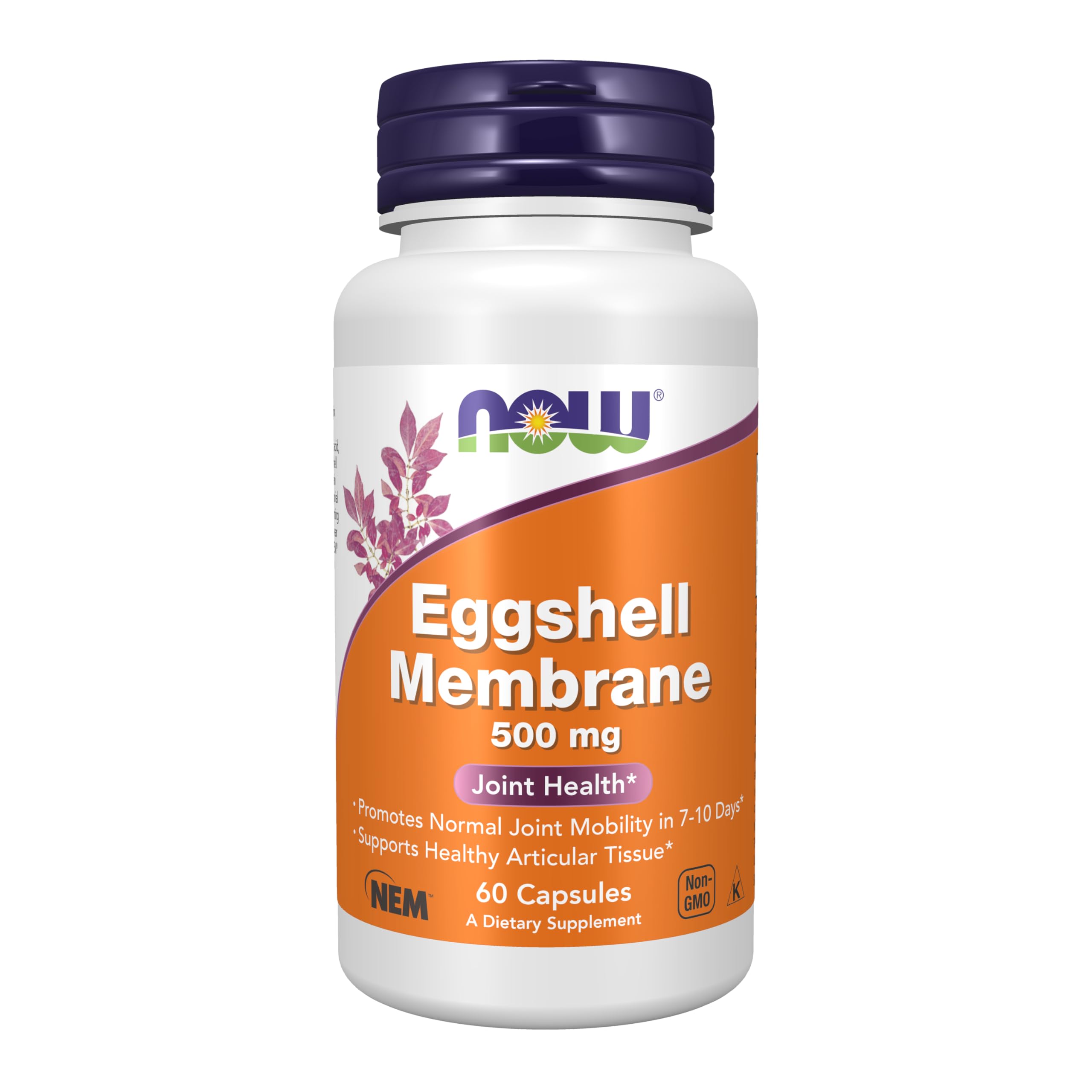 NOW Foods Membrana Cascara Huevo en bote, posible apoyo a movilidad articular