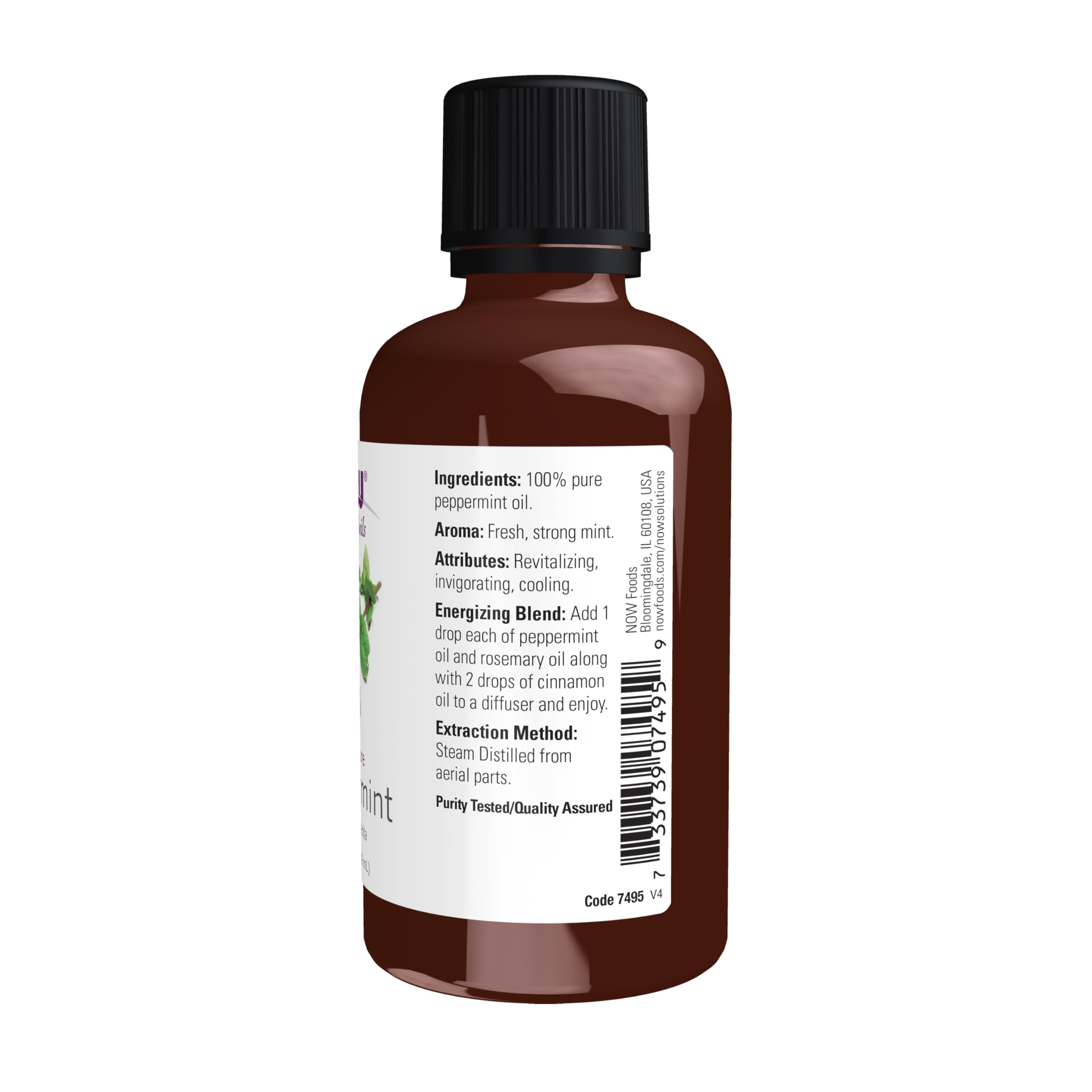 NOW Foods Menta aceite destilacion-vapor: puro para usar en difusor.