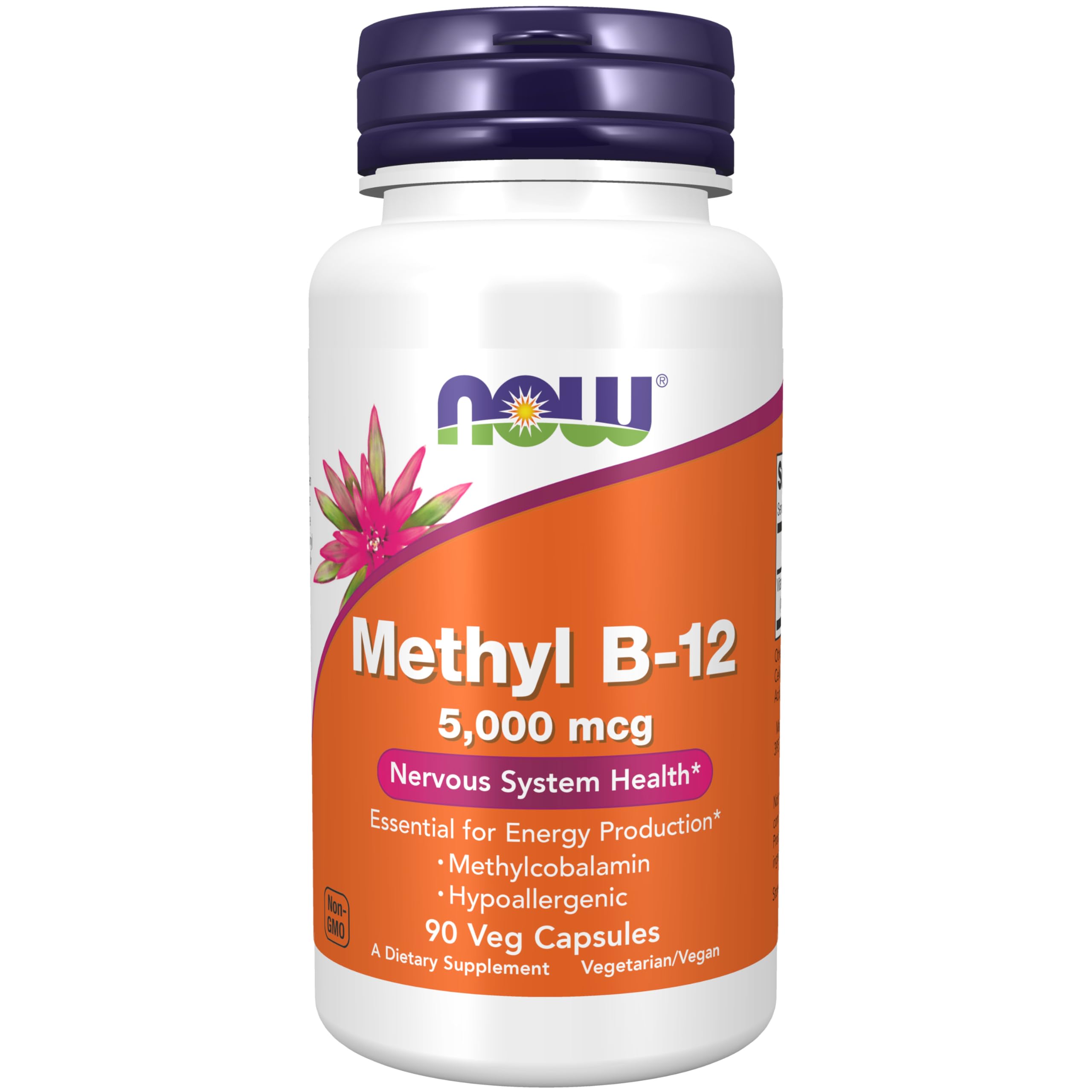 NOW Foods Methyl B-12 en cápsulas para energía diaria.