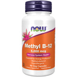 NOW Foods Methyl B-12 en cápsulas para energía diaria.