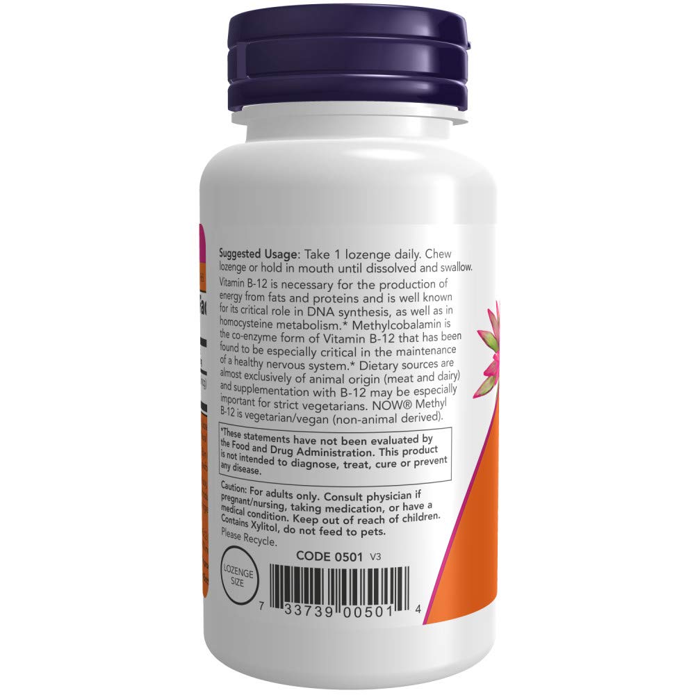 NOW Foods Methyl B-12, etiqueta clara que facilita confirmar calidad