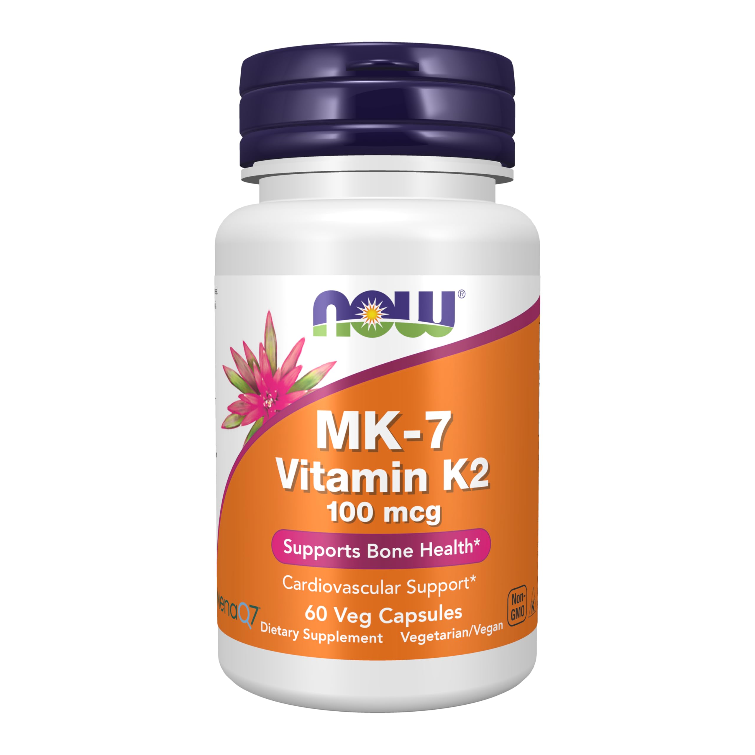 NOW Foods MK-7 Vitamina K-2 cápsulas vegetales de 100 mcg para salud ósea
