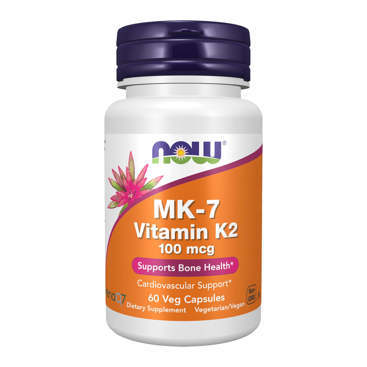 NOW Foods MK-7 Vitamina K-2 cápsulas vegetales de 100 mcg para salud ósea