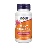 NOW Foods MK-7 en botella de vidrio, cápsulas vegetales para calcio saludable