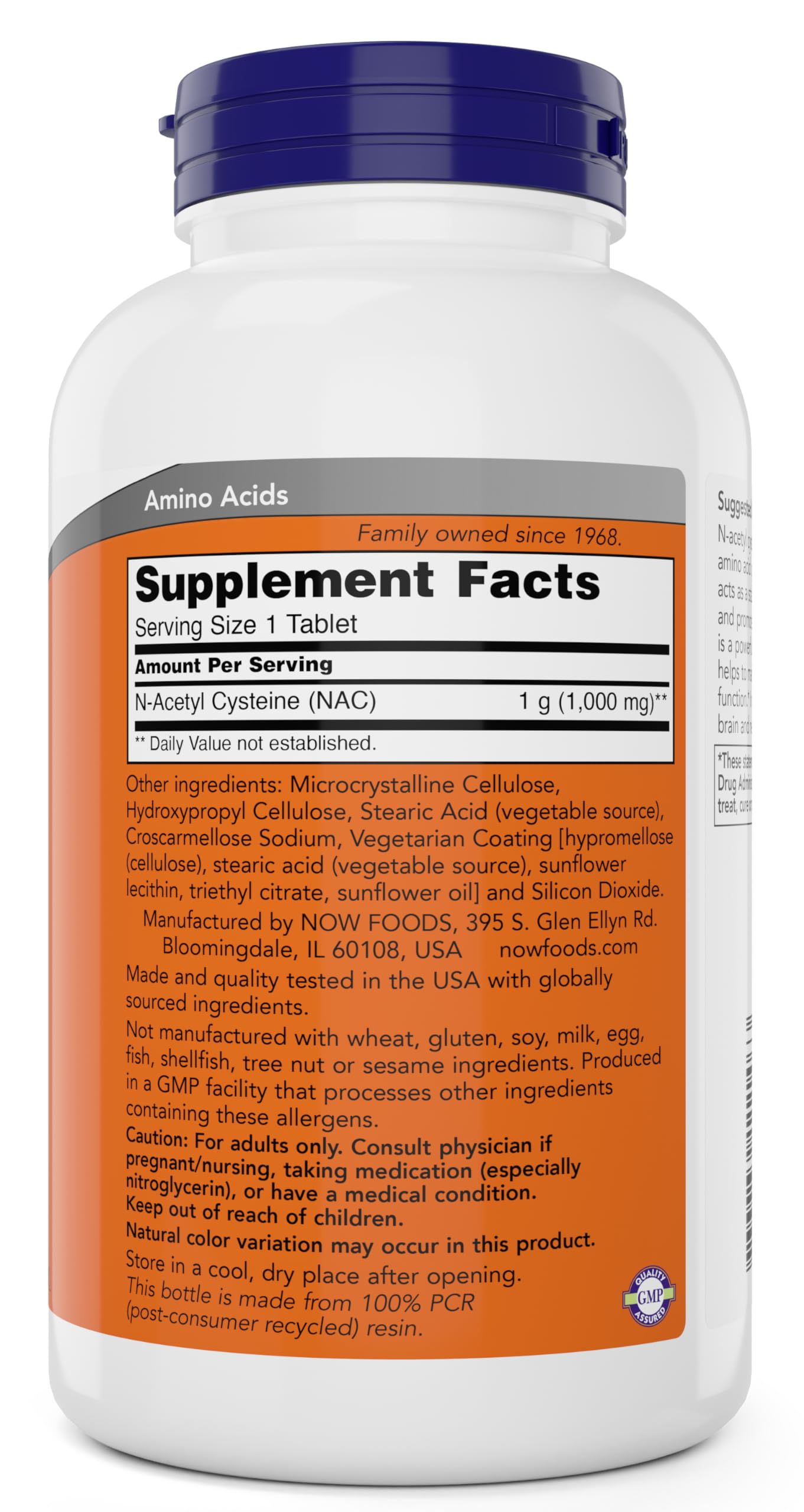 NOW Foods NAC 1000 mg suplemento vegetariano para un estilo de vida activo