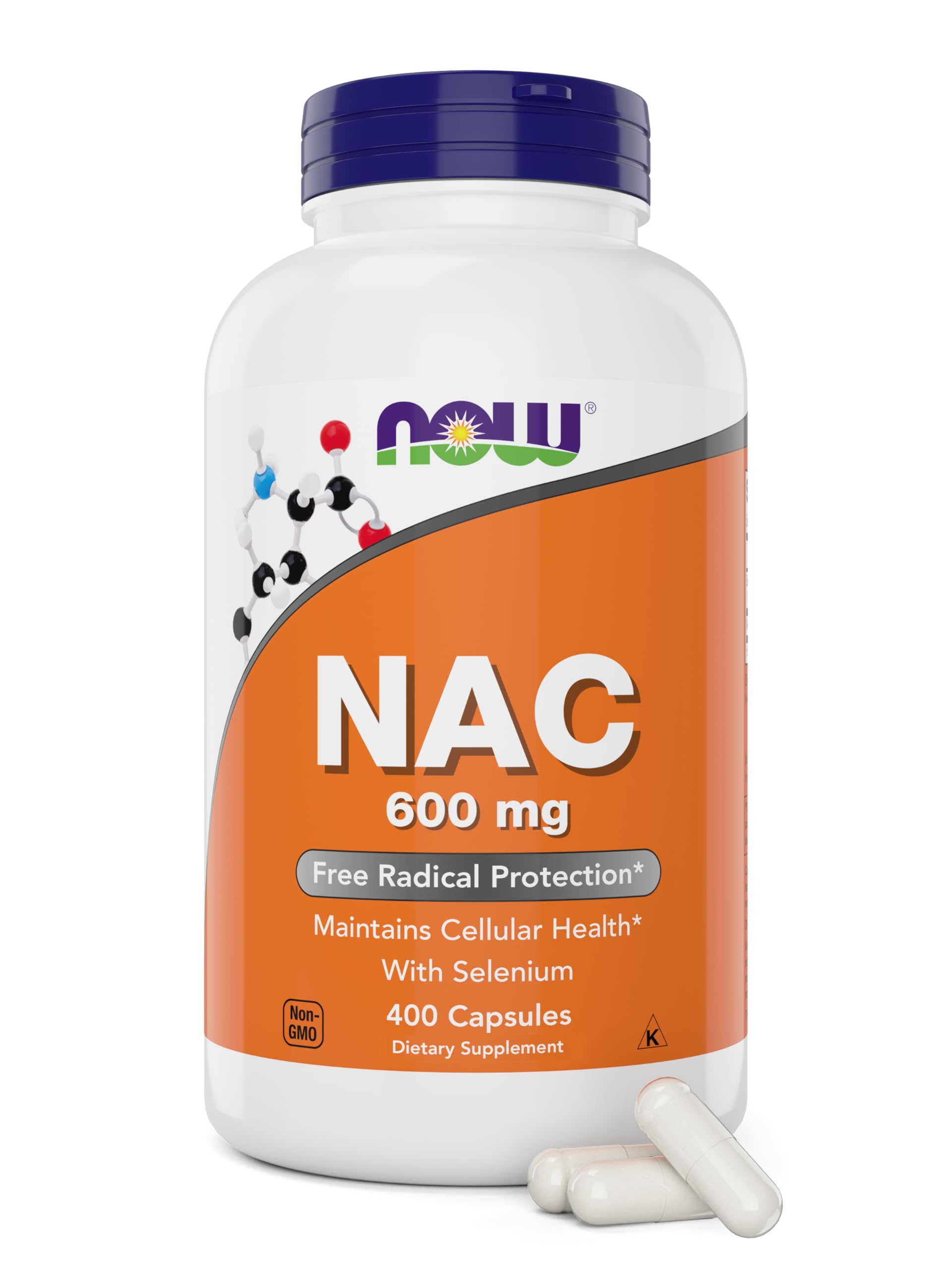 NOW Foods NAC 600 mg cápsulas, botella: uso diario cómodo