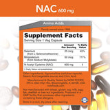 Dosis diaria con NAC 600 mg en envase de NOW Foods