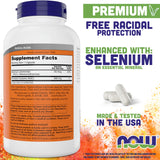 NOW Foods NAC 600 mg etiqueta frontal: información de dosis clara