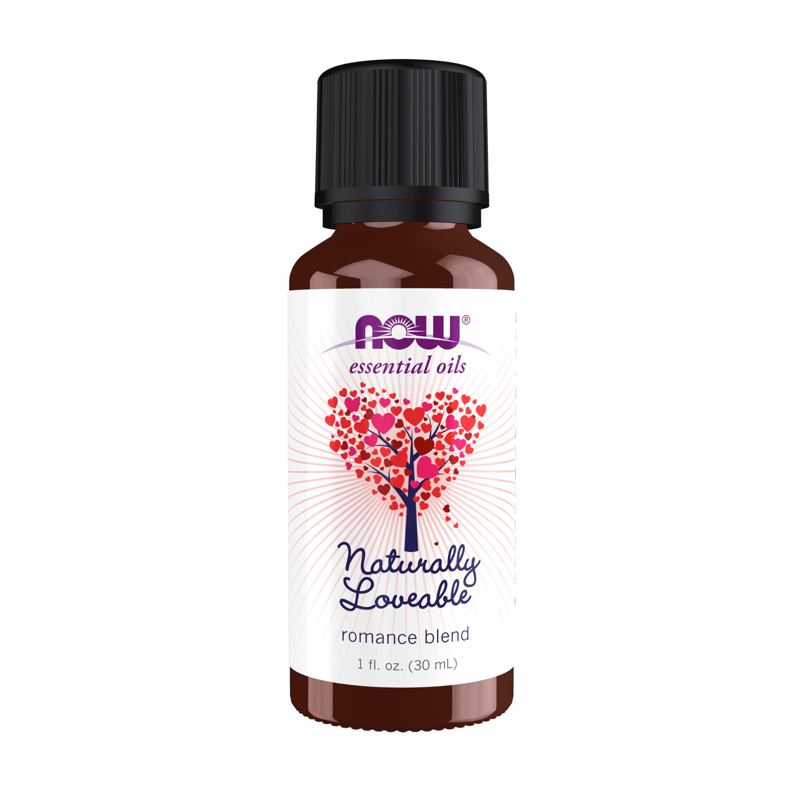 NOW Foods Naturally Loveable: botella de aceite esencial para aromaterapia.