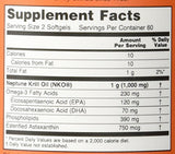NOW Foods Neptune Krill Oil, etiqueta certificada, garantía de calidad y origen sostenible.