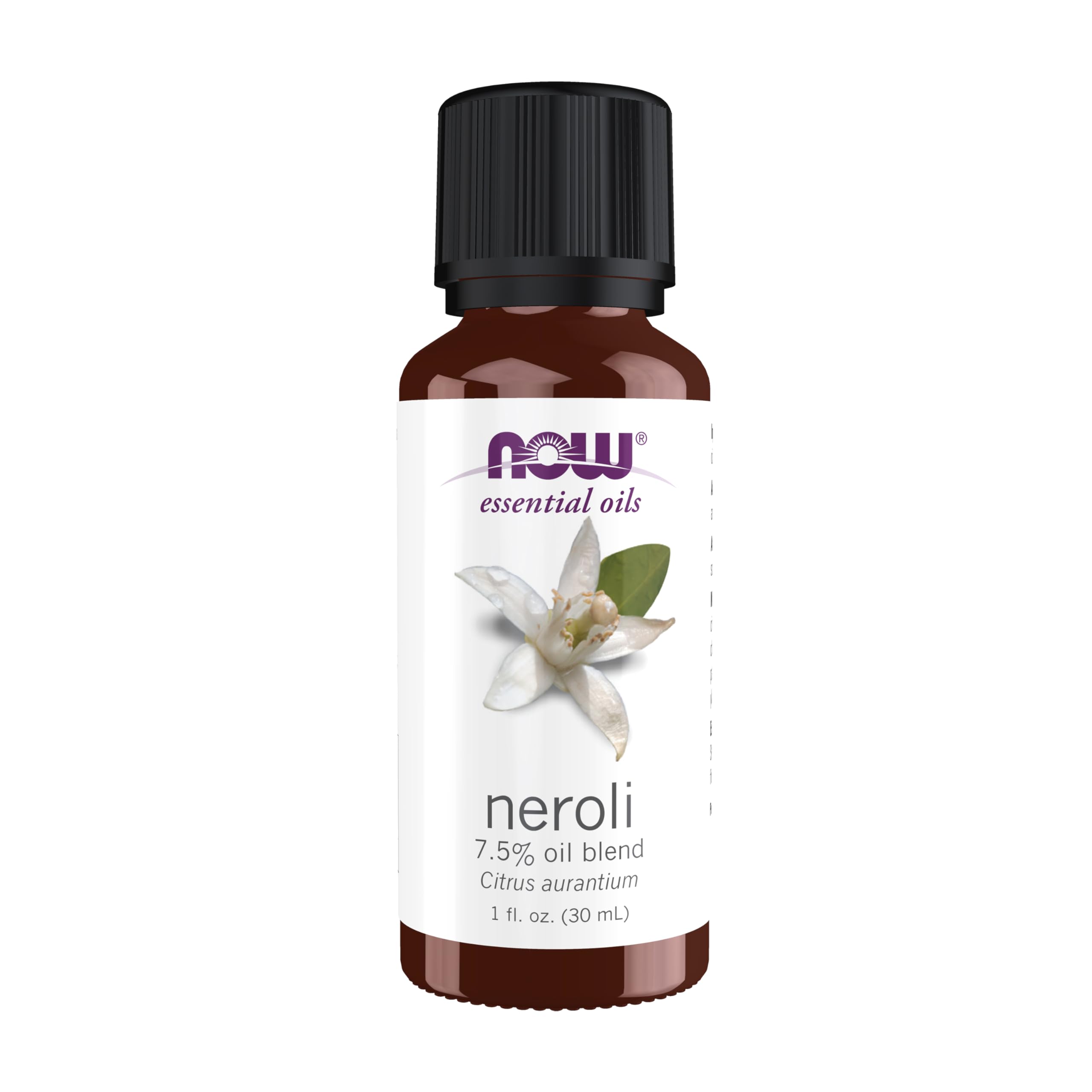 NOW Foods Neroli Oil, botella con gota para aromaterapia calmante en casa.