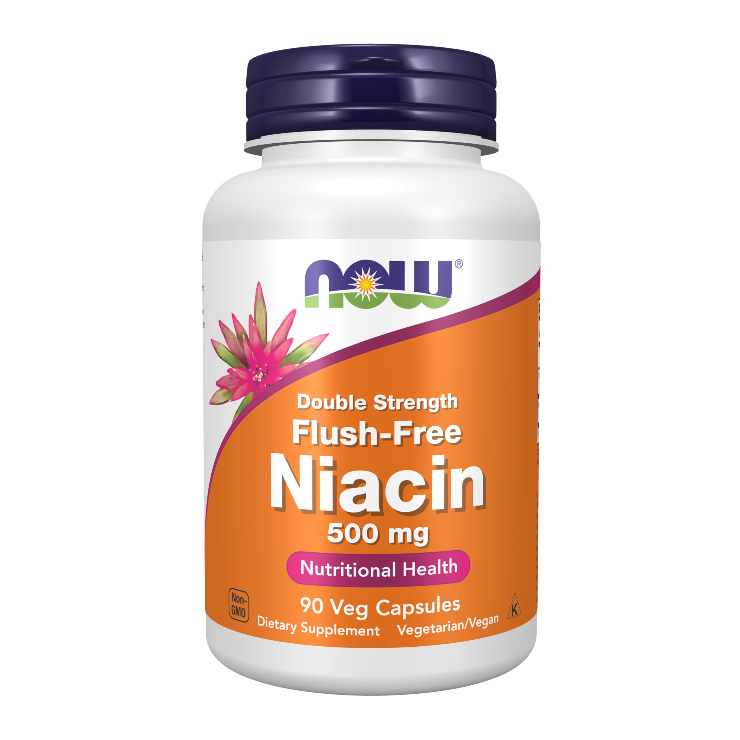 NOW Foods Niacina 500 mg cápsulas veganas para apoyo de la salud nutricional