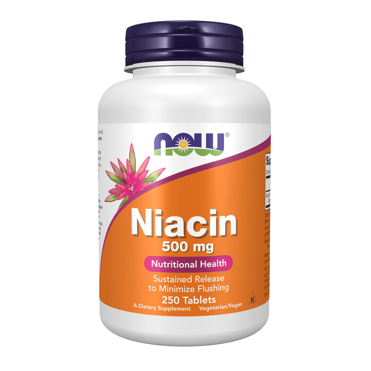 NOW Foods Niacina 500 mg frasco, fácil de usar en la rutina diaria