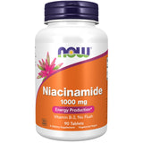 NOW Foods Niacinamida tabletas blancas para uso diario y energía celular.