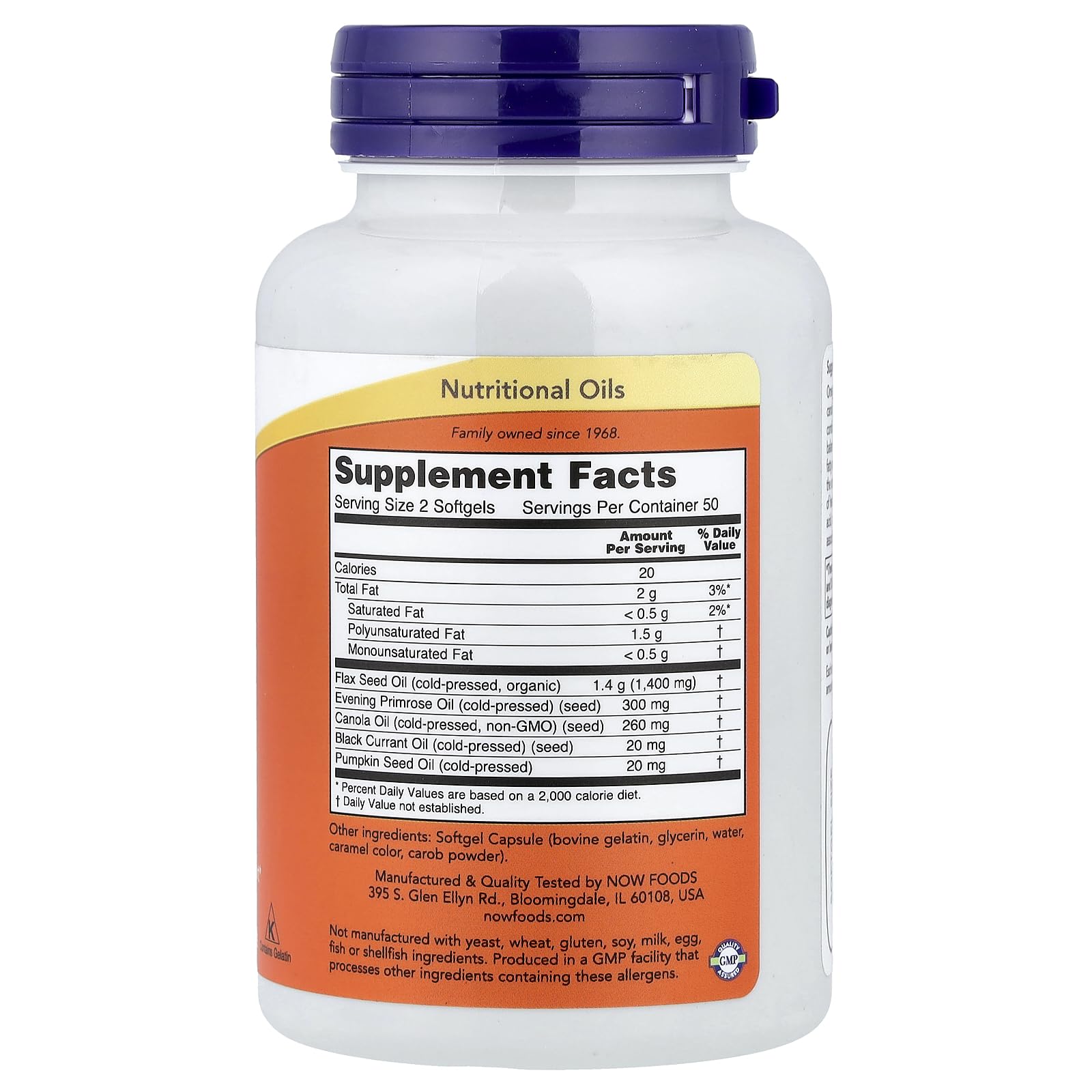 NOW Foods Omega 3-6-9 cápsulas, uso diario para apoyar equilibrio de omega
