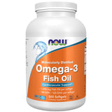 NOW Foods Omega-3 bote frontal, posible apoyo para la salud cardiovascular.