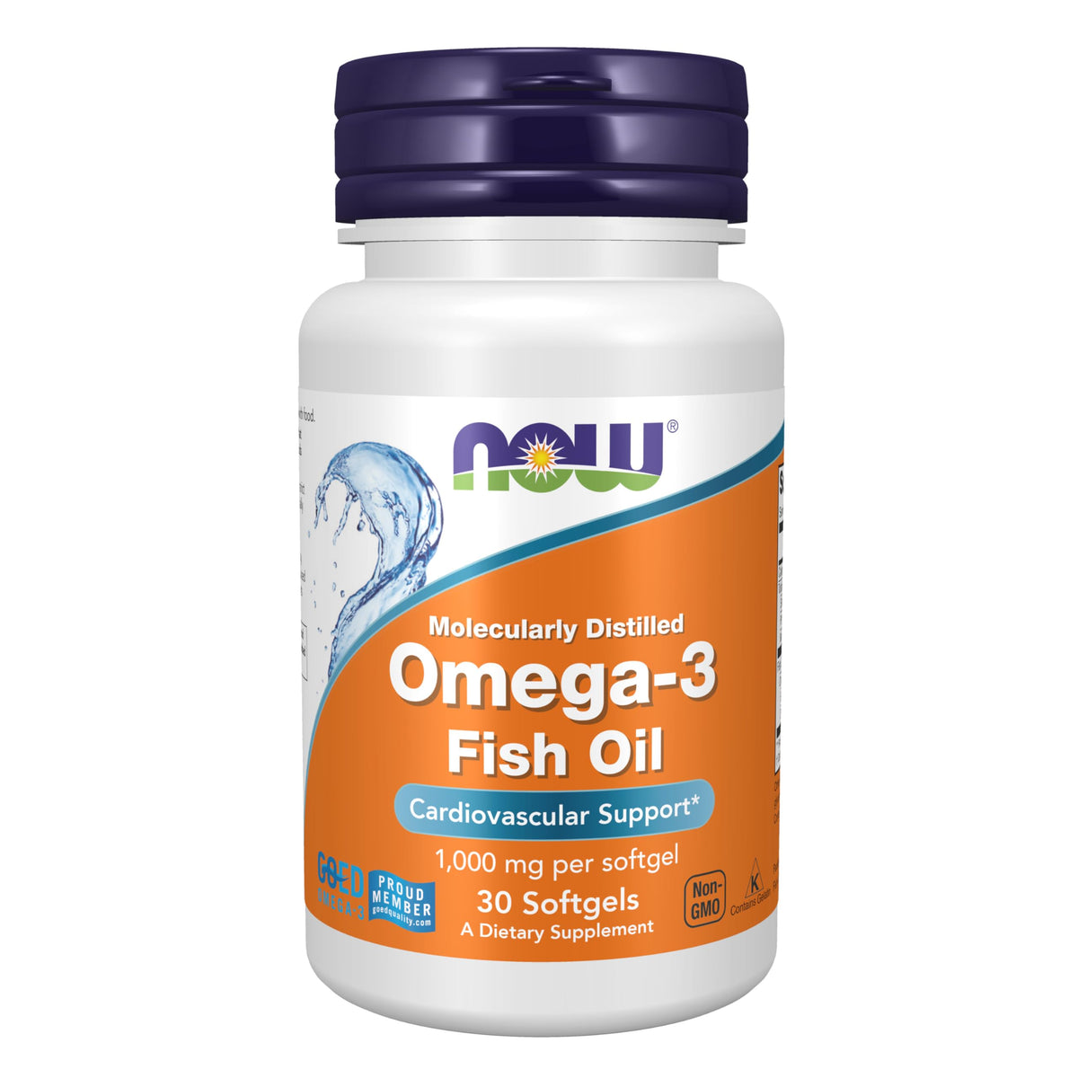 NOW Foods Omega-3 botella de cápsulas para uso diario