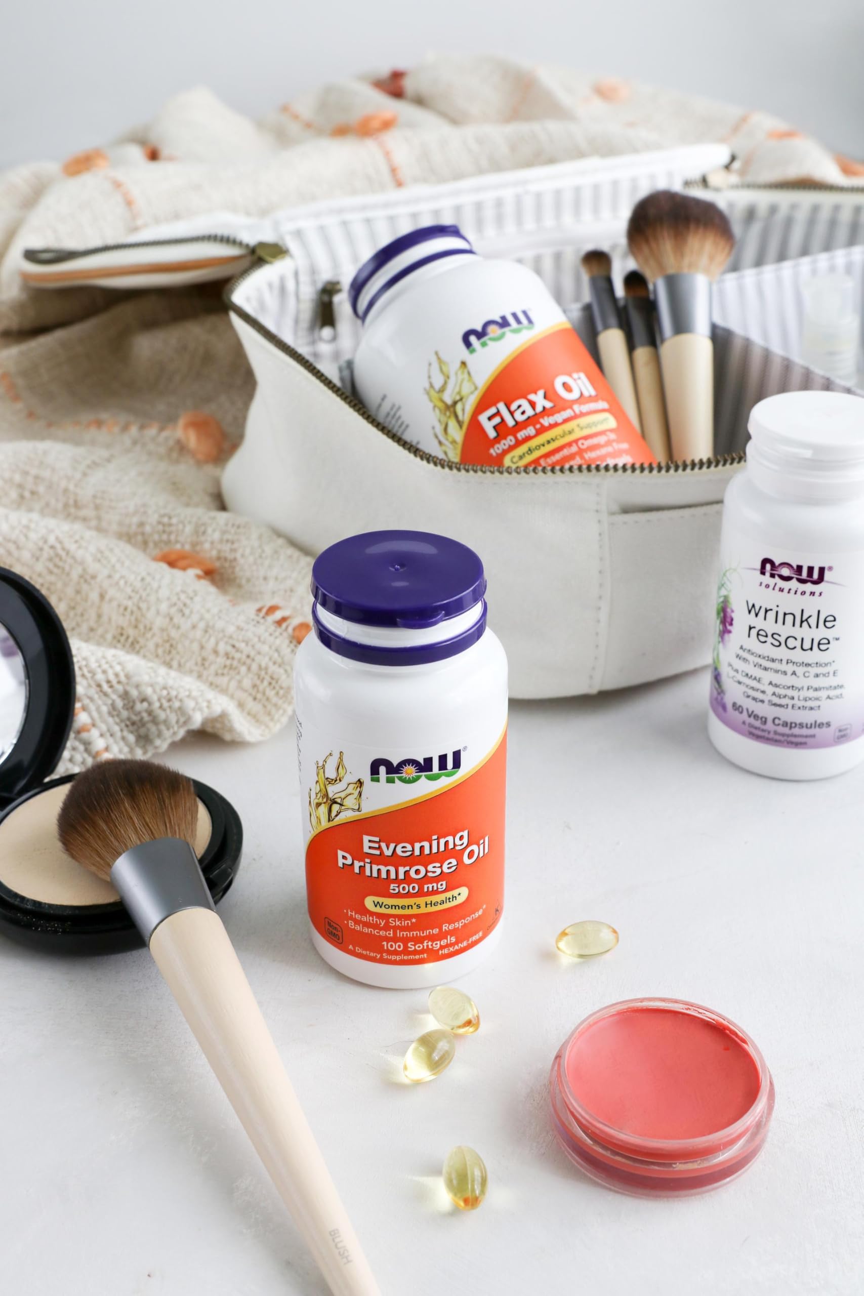 NOW Foods Onagra envase en Estados Unidos con legado familiar