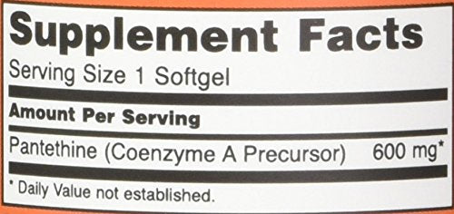 NOW Foods Pantethine 600 mg, paquete doble para mayor valor y conveniencia.